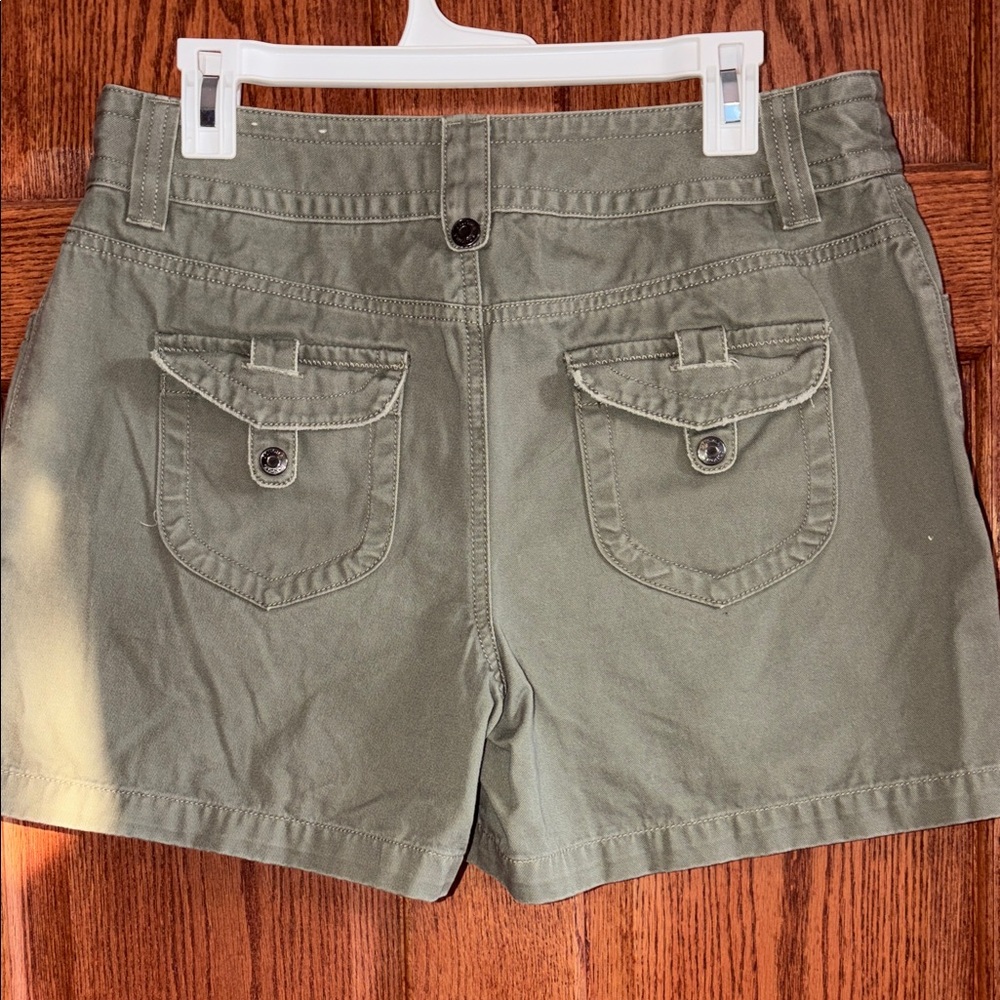 Olive Green Women's Shorts - Picture 11 of 12